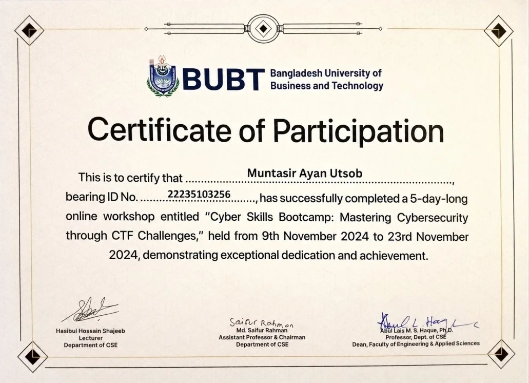 BUBT Cyber Skills Bootcamp